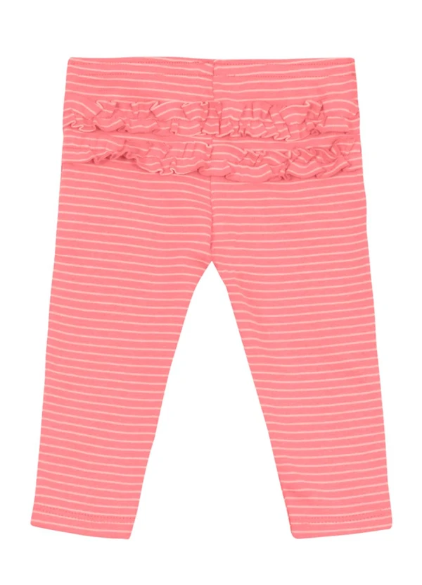 Brandili - Calça Bebê Menina Listrada Rosa 2
