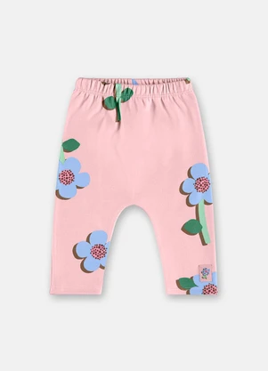 Up Baby - Calça Bebê Menina Malha Rosa - UP BABY
