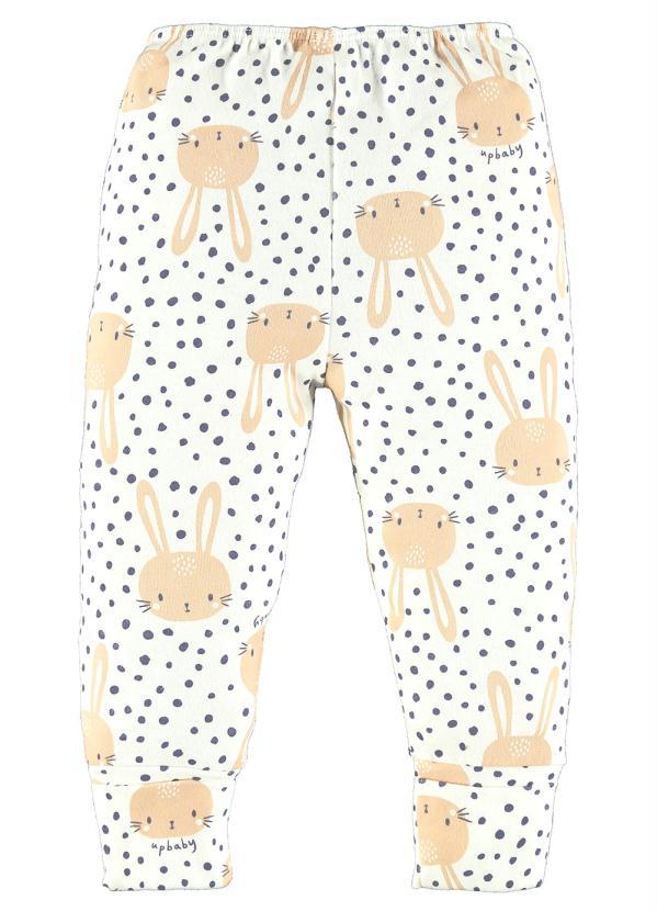 Up Baby - Calça Bebê Menina Suedine Bege 2