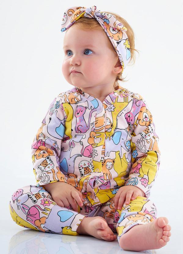 Up Baby - Calça Bebê Menina Suedine Rosa 2