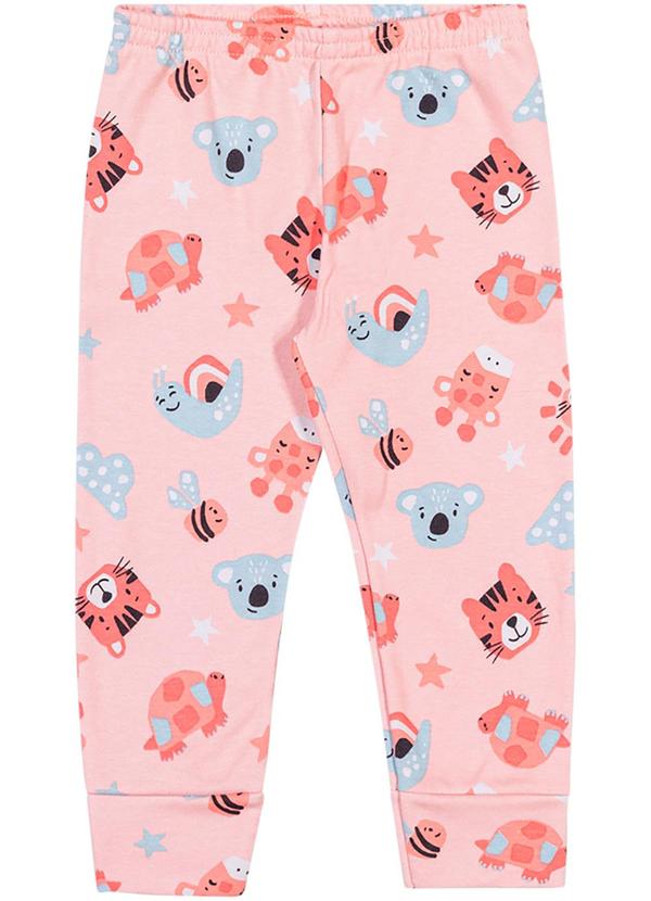 Alenice - Calça Bichinhos Menina Rosa