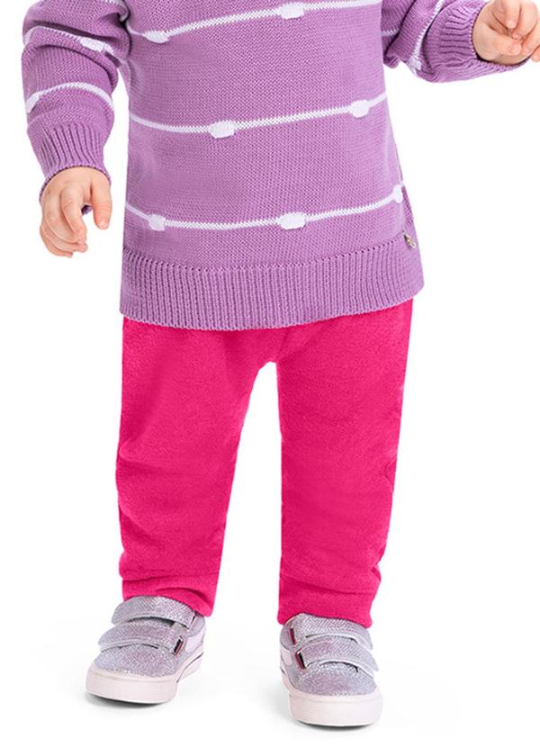 Alenice - Calça Bordado Ursinho Menina Rosa 1