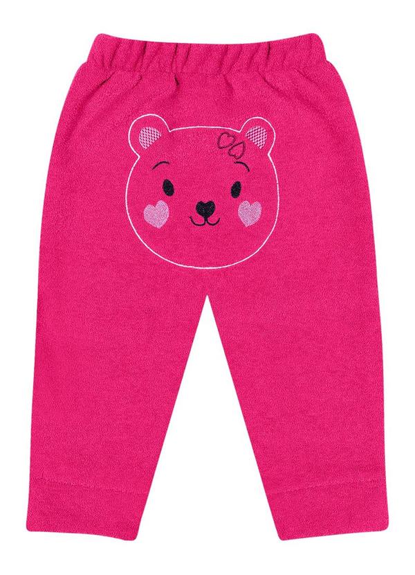 Alenice - Calça Bordado Ursinho Menina Rosa 6
