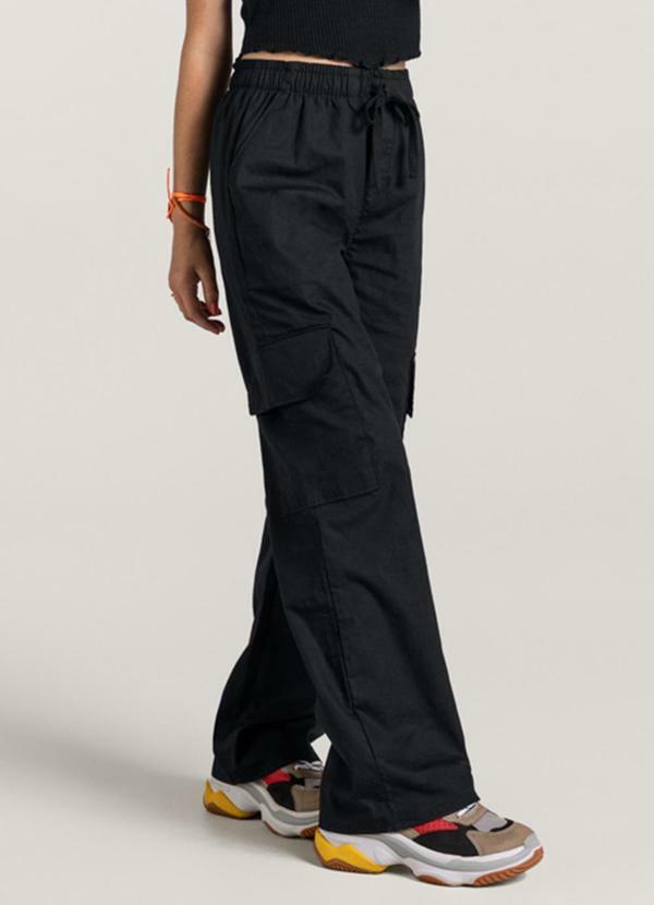 Young Class - Calça Cargo Infantil Menina Preto