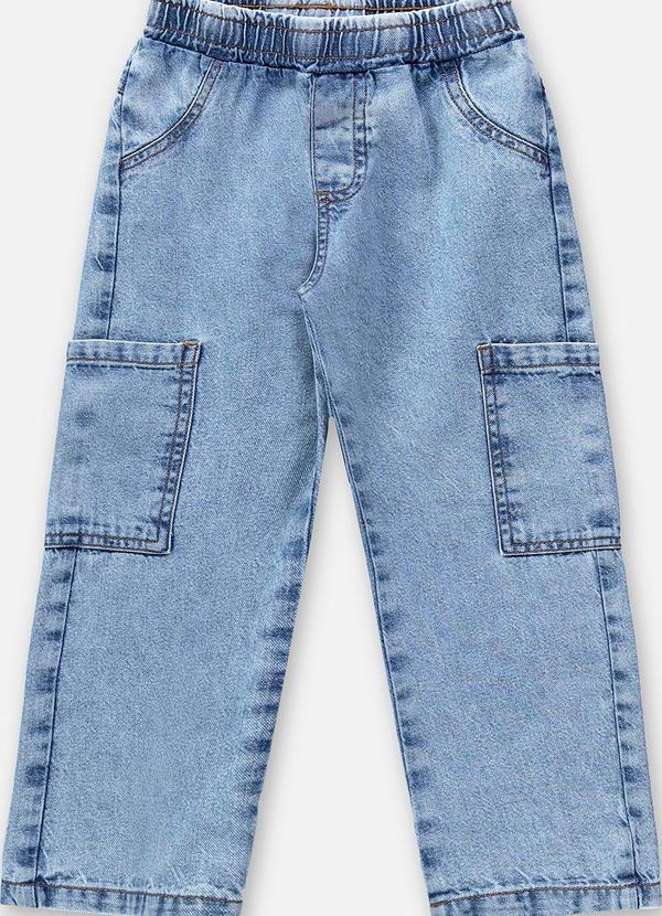 Up Baby - Calça Cargo Infantil para Menina Azul