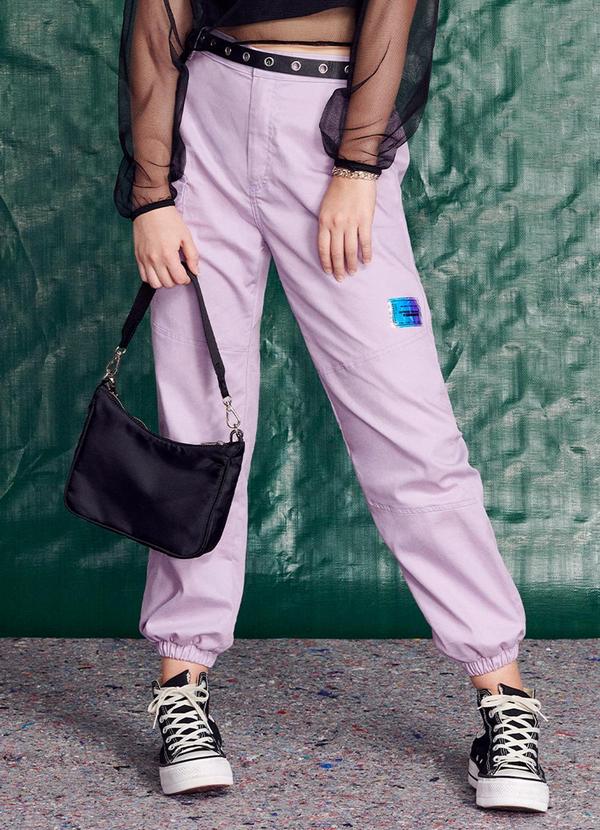 Authoria - Calça Cargo Lilás Feminino Feminino Roxo