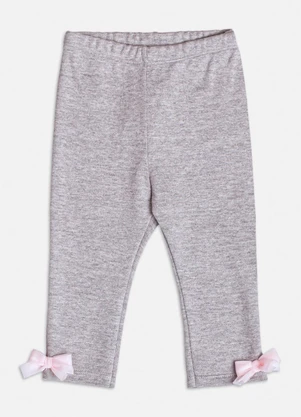Momi - Calça Cinza com Laços de Tule Cinza - MOMI