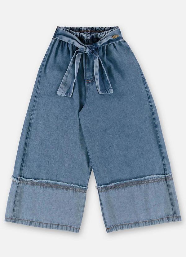 Up Baby - Calça Clochard Infantil em Jeans Azul 3