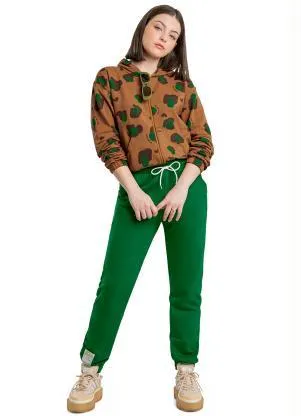 Gloss - Calça Clochard Juvenil Menina Verde - GLOSS