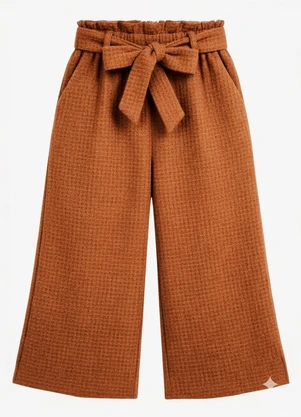Carinhoso - Calça Clochard Wide Leg Marrom - CARINHOSO