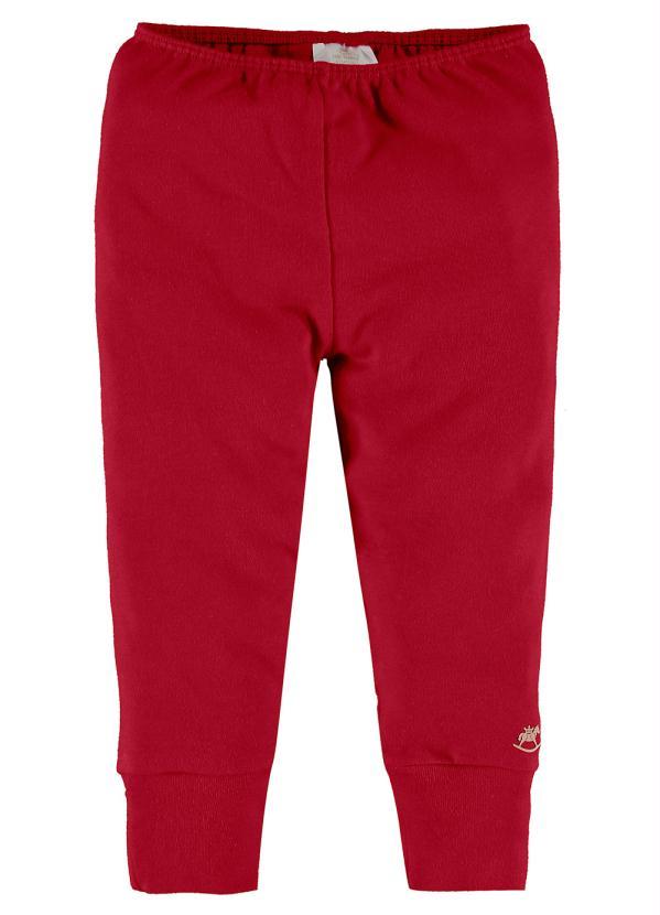 Up Baby - Calça Culote Básico Bebê Vermelho