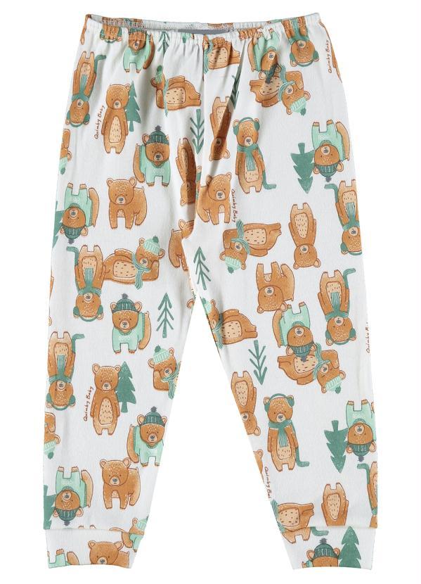 Quimby - Calça Culote Bebê em Suedine Branco 1