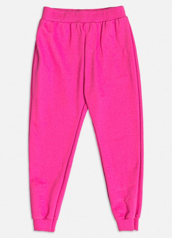 Momi - Calça de Moletom com Punho Rosa 1