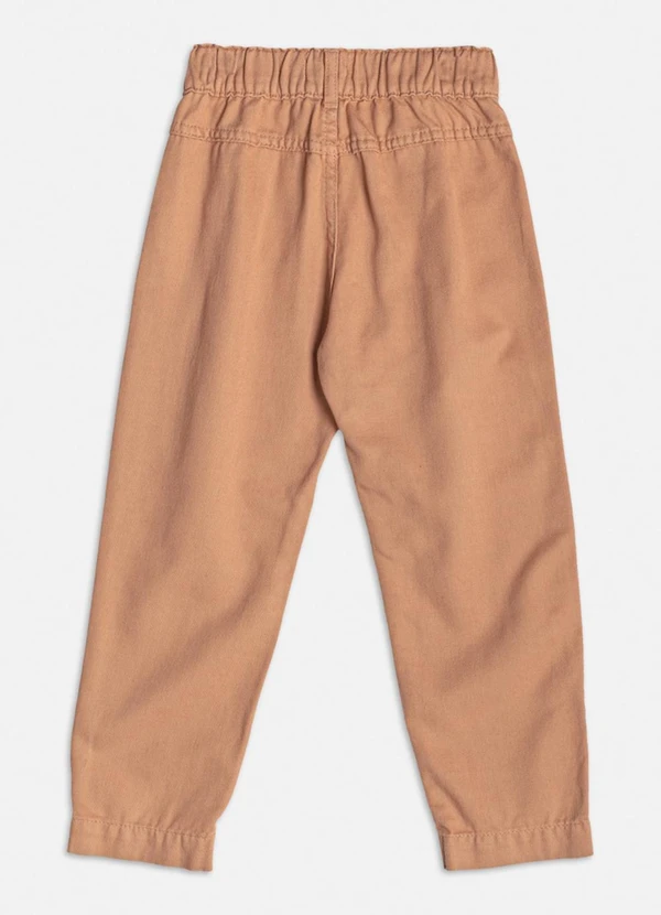 Momi - Calça de Sarja Caqui com Pregas Bege 2