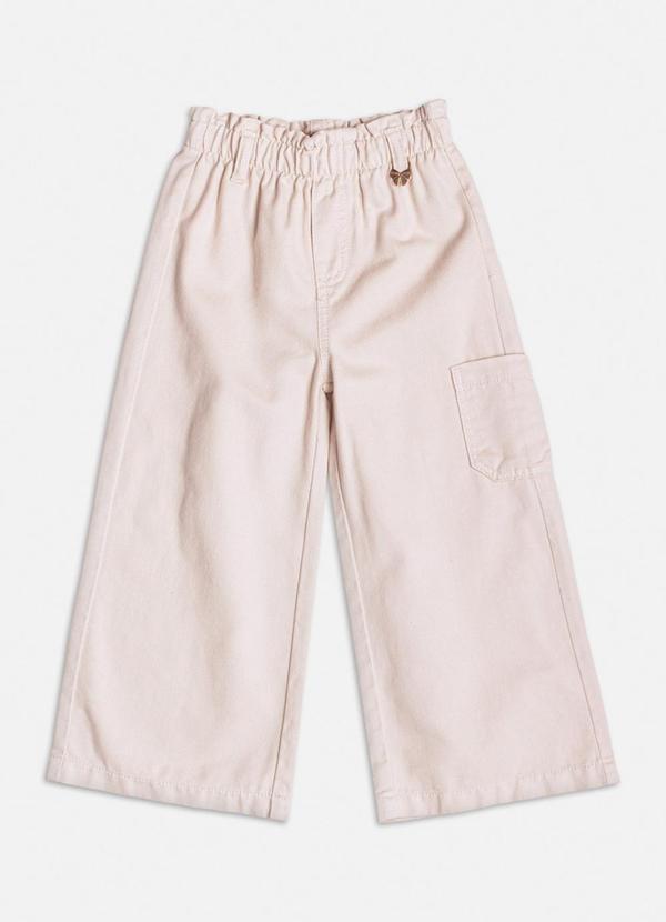 Momi - Calça de Sarja com Pingente Bege