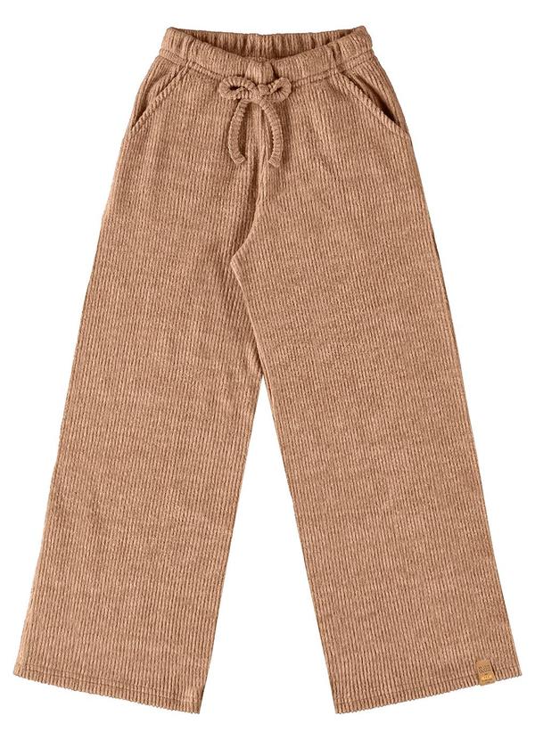 Gloss - Calça em Malha Canelada Juvenil Marrom 3