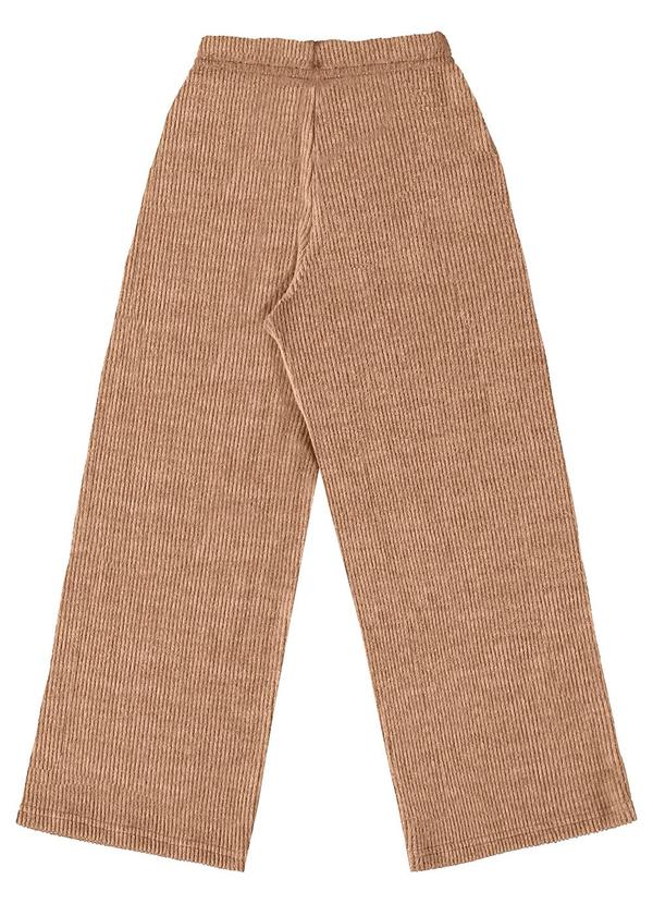 Gloss - Calça em Malha Canelada Juvenil Marrom 4