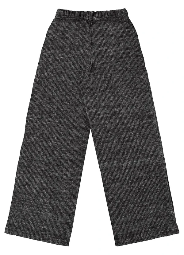 Gloss - Calça em Malha Canelada Juvenil Preto 4
