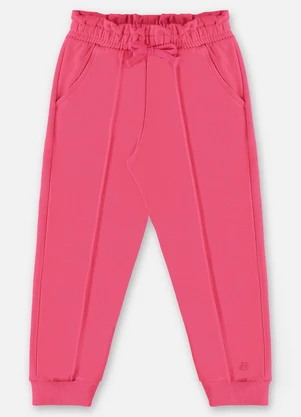 Up Baby - Calça em Molecotton Infantil Menina Rosa - UP BABY