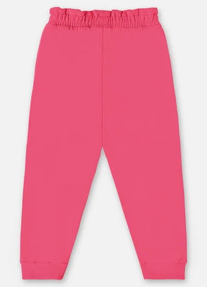 Up Baby - Calça em Molecotton Infantil Menina Rosa - UP BABY