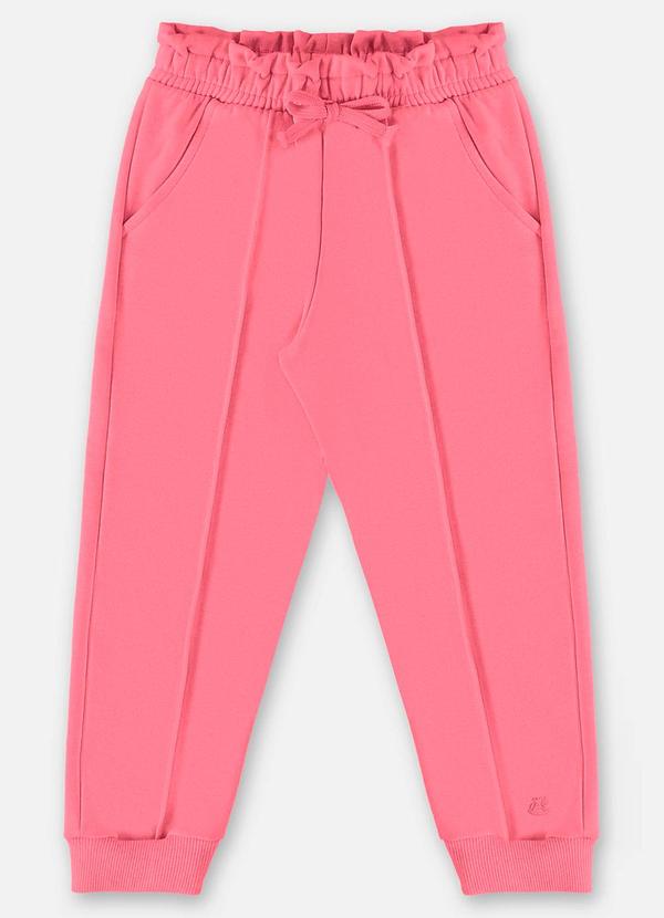 Up Baby - Calça em Molecotton Infantil Menina Rosa 1