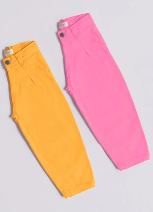 Bugbee - Calça em Sarja Amarelo - BUGBEE
