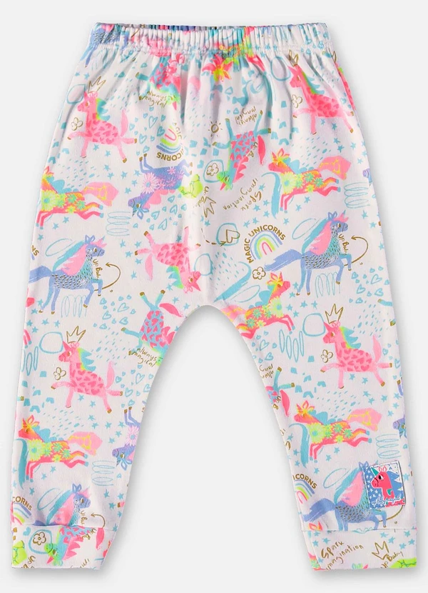 Up Baby - Calça em Suedine Bebê Menina Off White 2