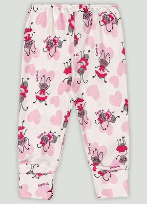 Up Baby - Calça em Suedine para Bebê Menina Branco - UP BABY