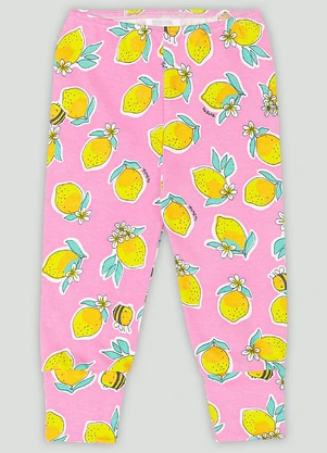 Calça em Suedine para Bebê Menina Up Baby Rosa - UP BABY