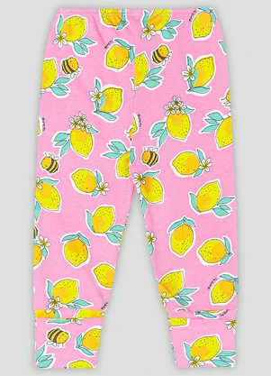 Calça em Suedine para Bebê Menina Up Baby Rosa - UP BABY