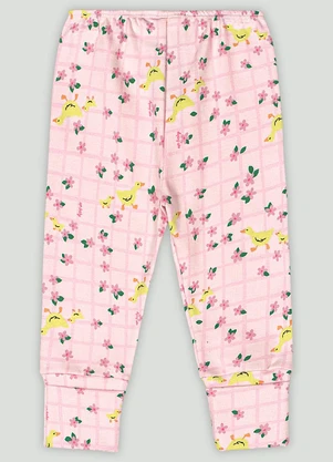 Calça em Suedine para Bebê Menina Up Baby Rosa - UP BABY
