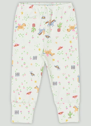 Calça em Suedine para Bebê Menina Up Baby Verde - UP BABY