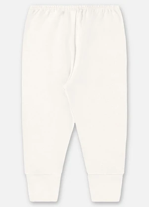 Up Baby - Calça em Suedine Unissex Bebê Off White - UP BABY