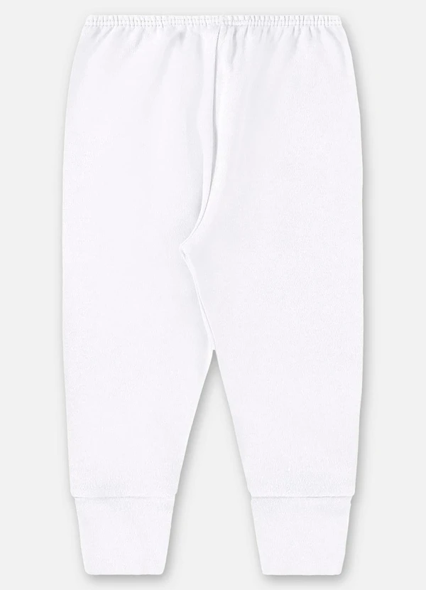 Up Baby - Calça em Suedine Unissex para Bebê Branco 2