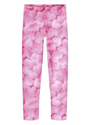 Alakazoo - Calça Estampada com Cós Elástico Rosa - ALAKAZOO
