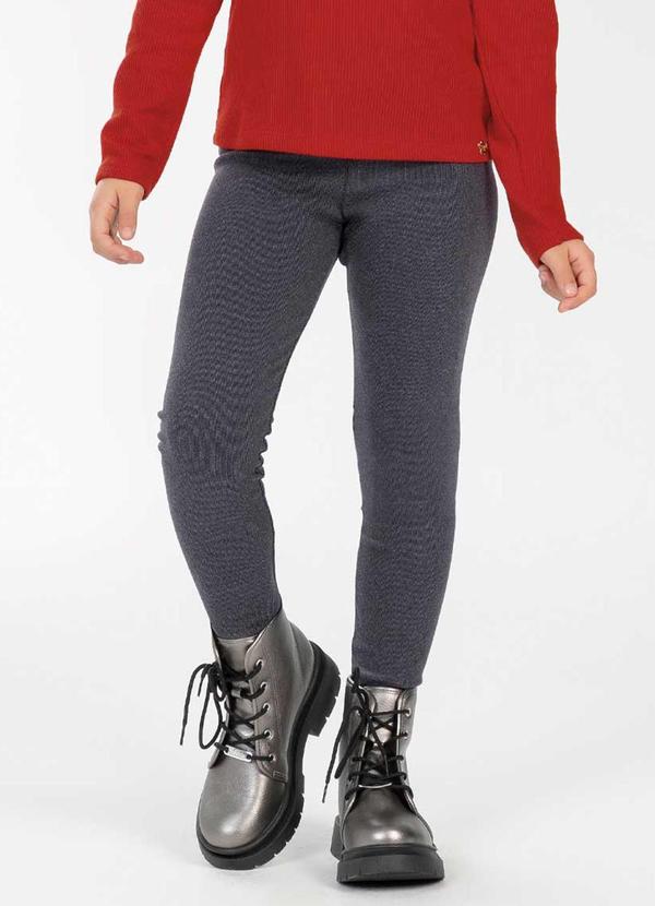 Cativa Kids - Calça Feminina Infantil Básica Cinza