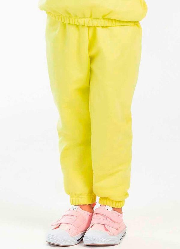 Cativa Kids - Calça Feminina Infantil com Cadarço Amarelo