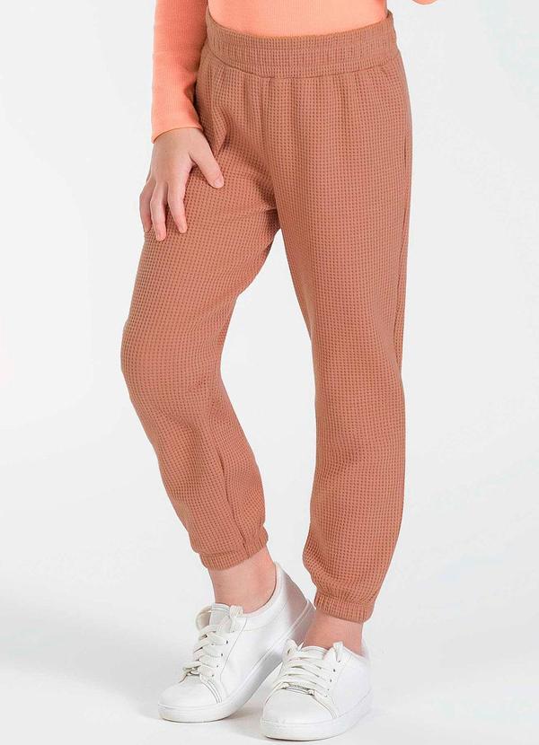 Cativa Kids - Calça Feminina Infantil Confortável Marrom