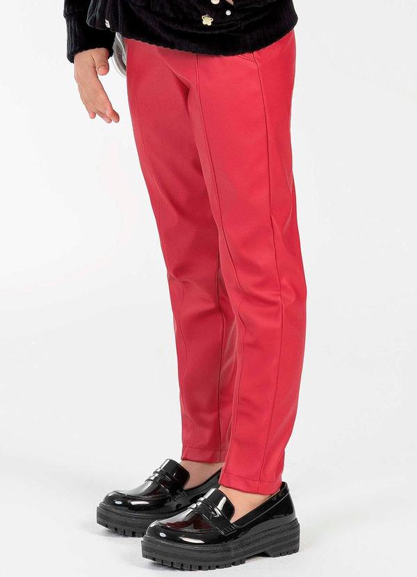 Cativa Kids - Calça Feminina Infantil Material Sintético Rosa