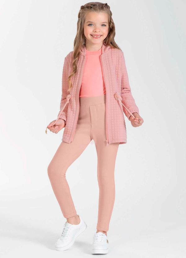 Cativa Kids - Calça Feminina Infantil Peluciada Rosa 1