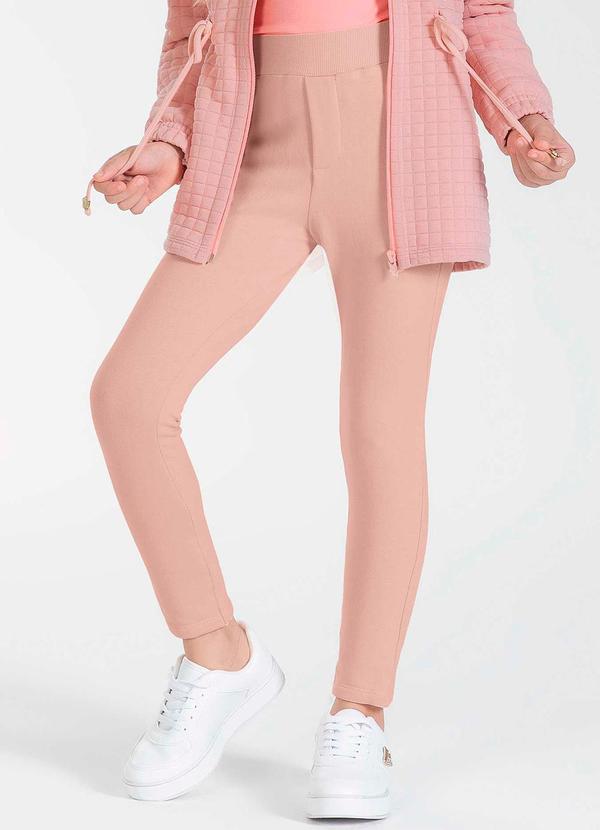 Cativa Kids - Calça Feminina Infantil Peluciada Rosa 2