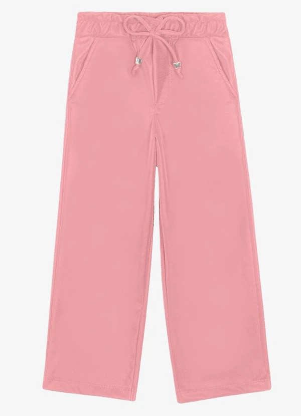 Trick Nick - Calça Feminina Wide Leg Sintética Rosa 1