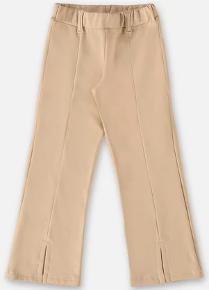 Up Baby - Calça Flare Básica Infantil Menina Bege - UP BABY