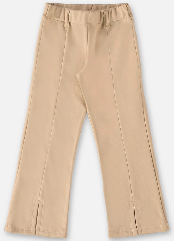 Up Baby - Calça Flare Básica Infantil Menina Bege