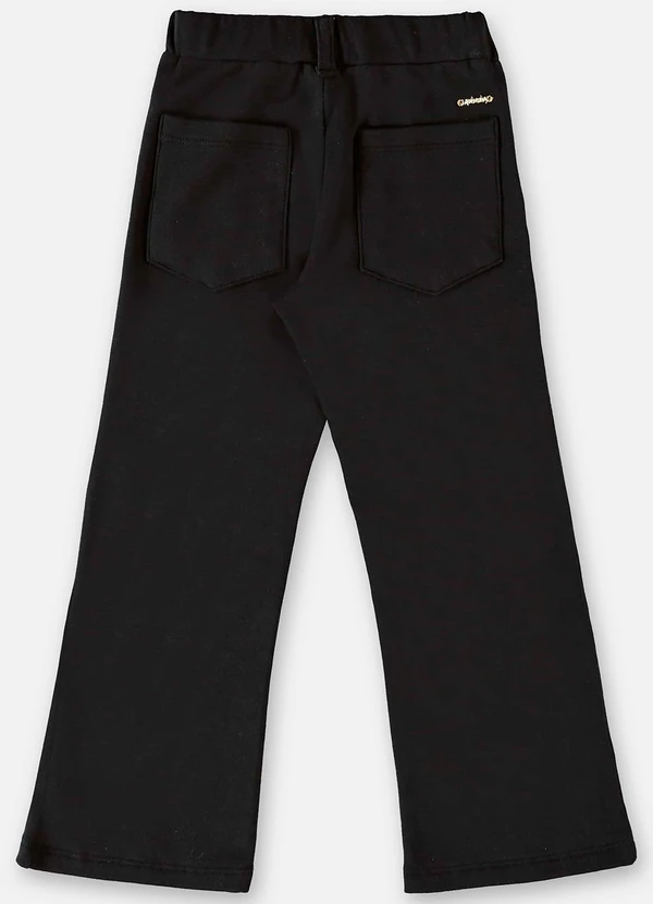 Up Baby - Calça Flare Básica Infantil Menina Preto 2
