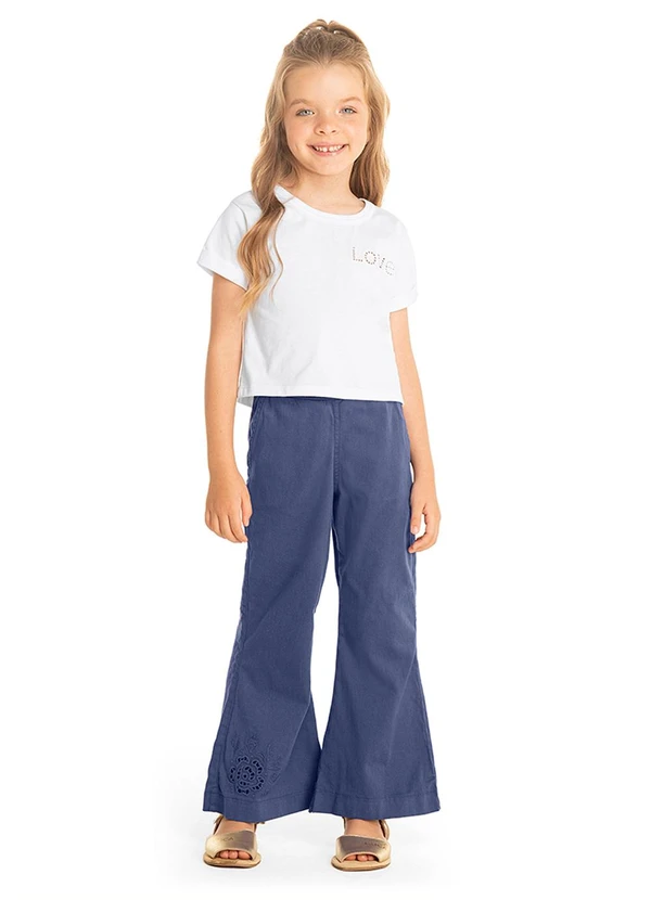 Marisol - Calça Flare Infantil Feminina Roxo