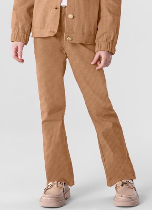 Brandili Mundi - Calça Flare Infantil Menina Marrom 2