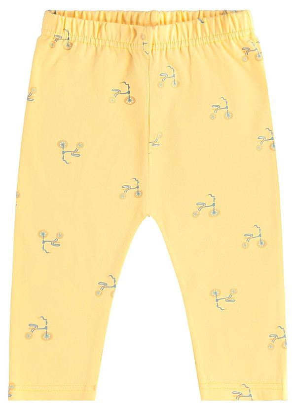 Malwee Kids - Calça Infantil Bike Amarelo Claro