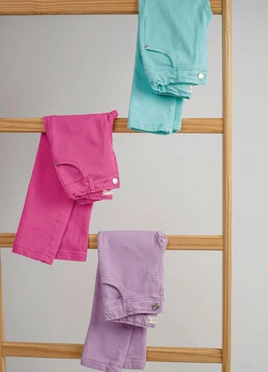 Bugbee - Calça Infantil Color Essential Rosa - BUGBEE