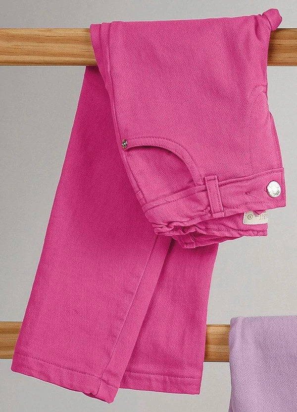 Bugbee - Calça Infantil Color Essential Rosa